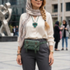 کیف چرم دستدوز دوحالته  مدل زنبق